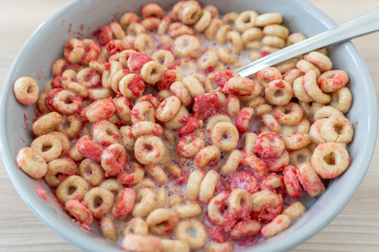 Cereal w/ Strawberry Spruits