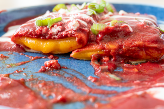 Cheese Enchiladas w/ Red Sauce