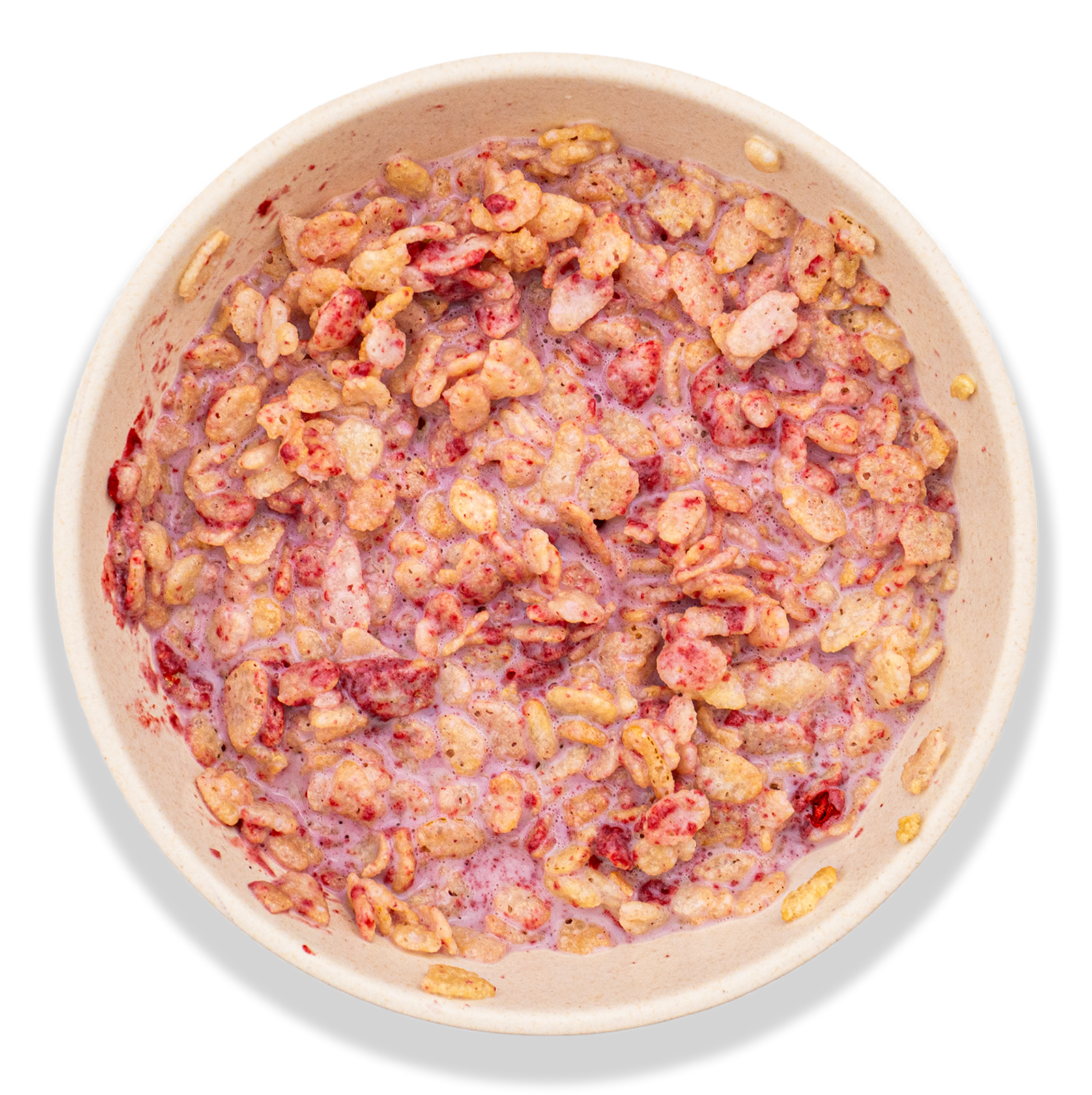 Pink cereal bowl